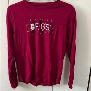 Figs Women's Long Sleeve Tee - Bold Pink